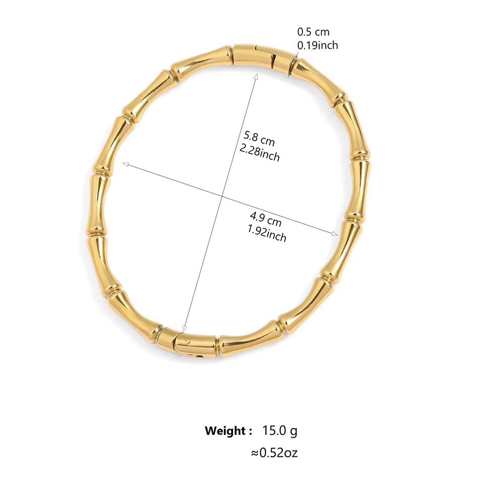 Bamboo Gleam - Stainless Steel Bracelet